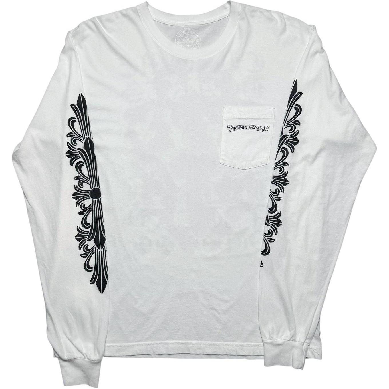 Chrome Hearts Eye Chart Dagger L/S T-shirt White - Gently Used