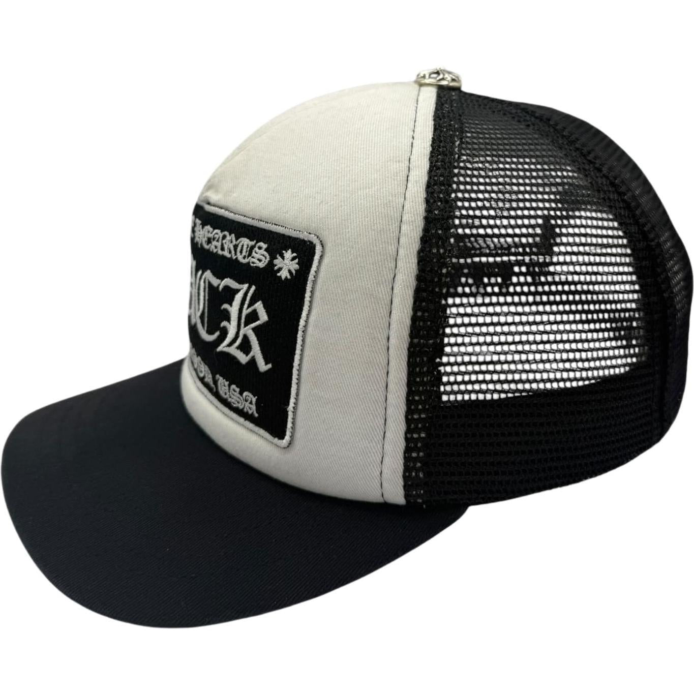 Chrome Hearts FUCK Hollywood Trucker Hat Black/White