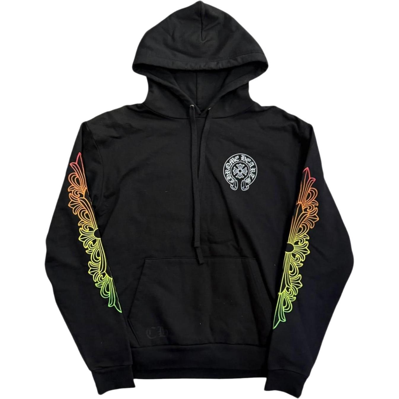 Chrome Hearts Floral Sleeve Gradient Made In Hollywood Hoodie Black/Gradient