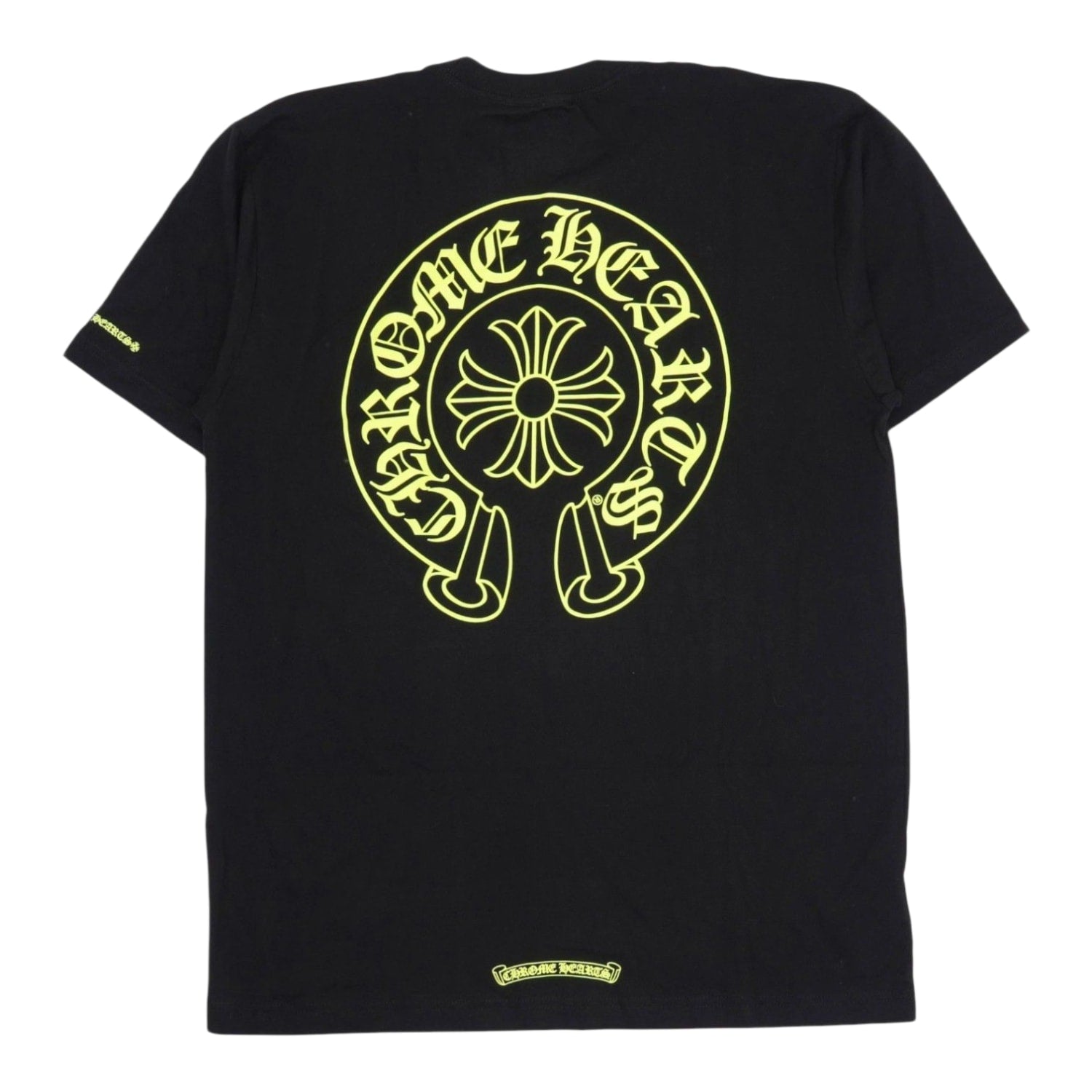 Chrome Hearts Fluorescent Green Horseshoe T-Shirt Black