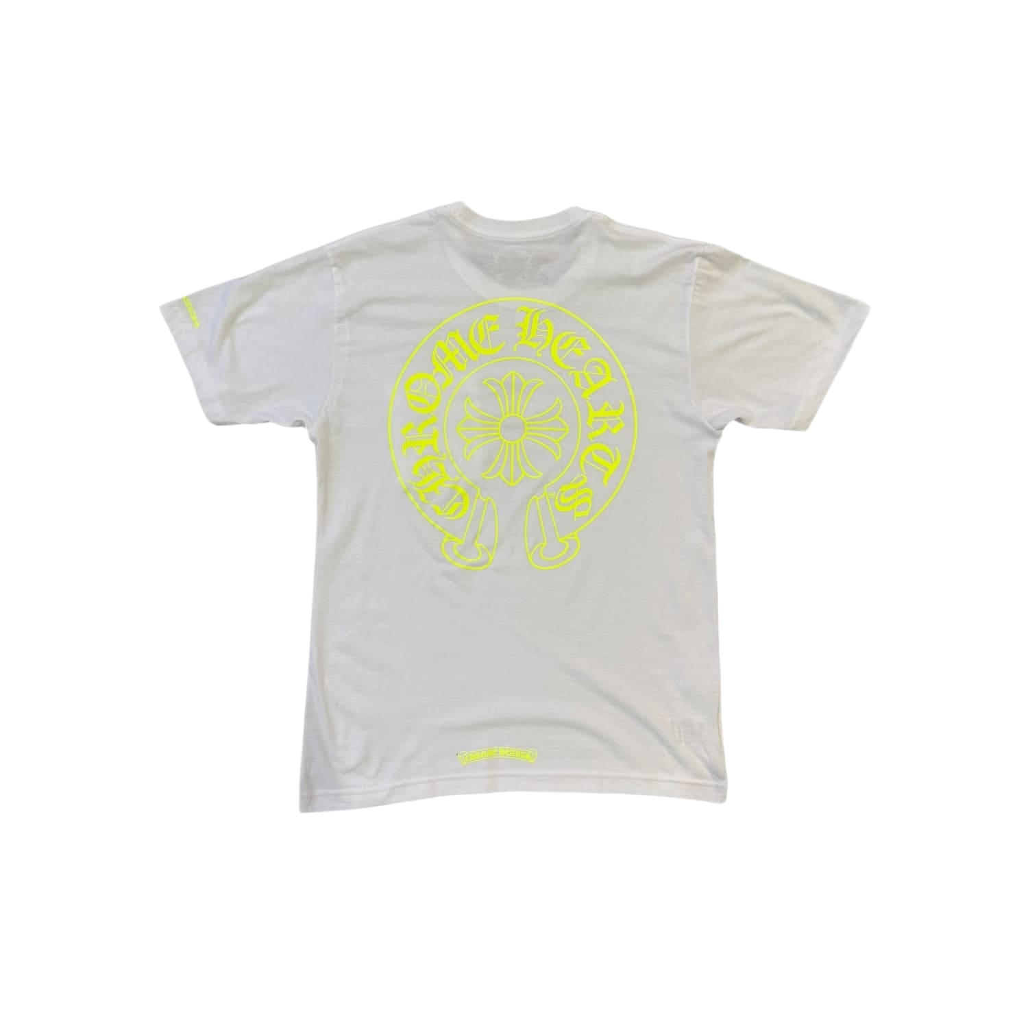 Chrome Hearts Fluorescent Green Horseshoe T-Shirt White