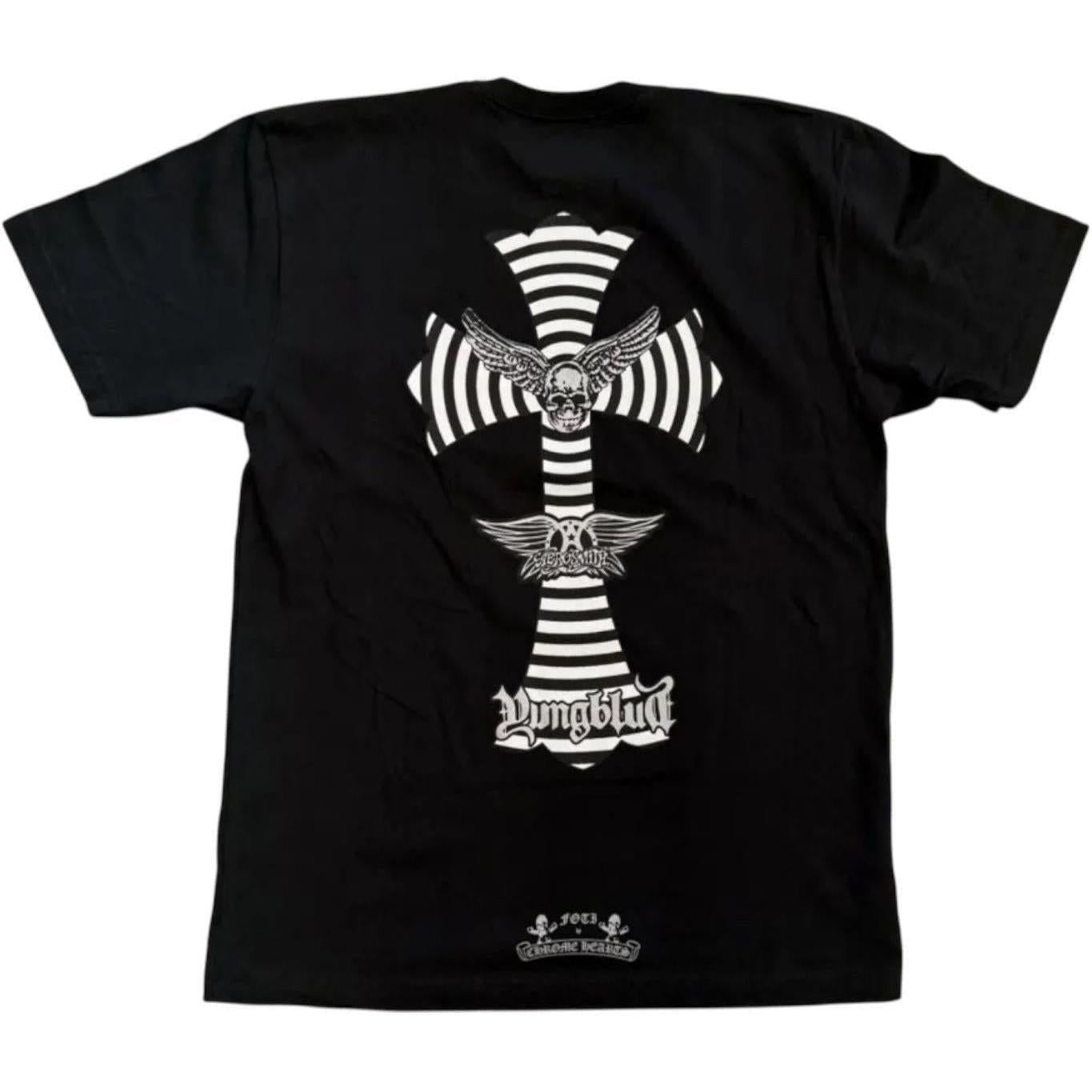 Chrome Hearts Foti Aerosmith Yungblood Cross Pocket T-shirt Black