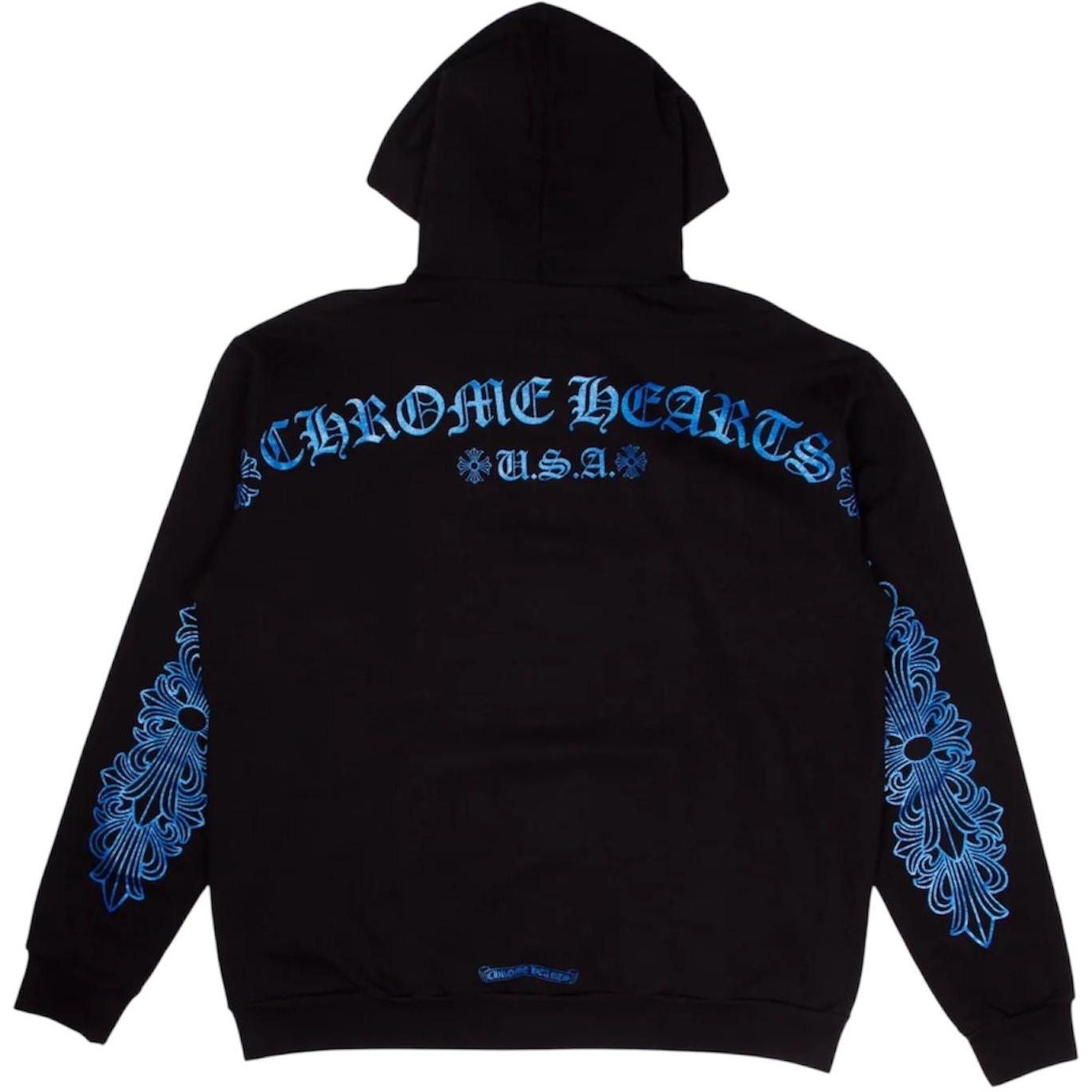 Chrome Hearts Friends & Family Blue Logo Hoodie