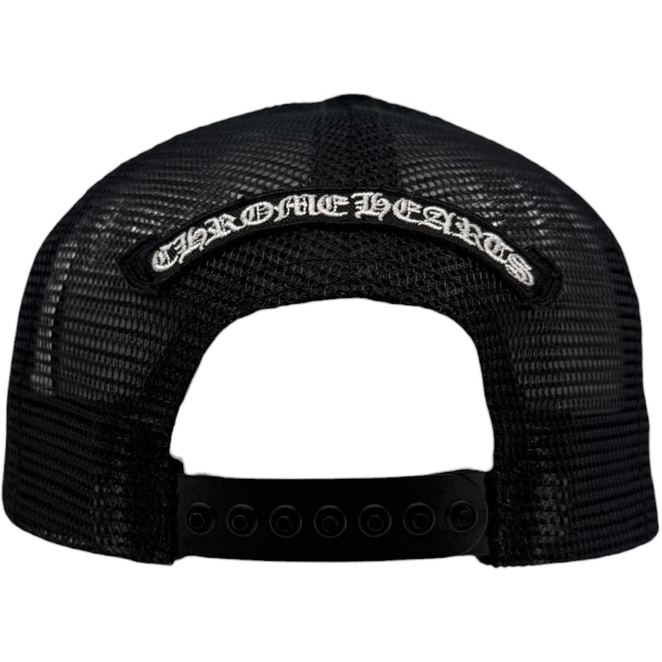 Chrome Hearts Fuck White Leather Patch Trucker Hat