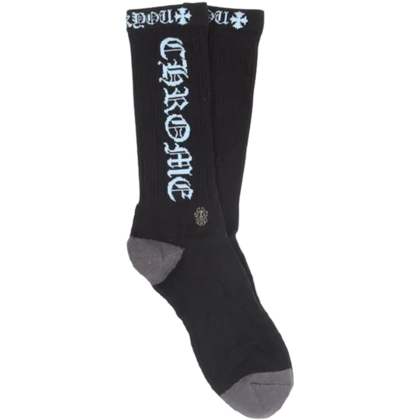 Chrome Hearts Fuck You Logo Socks Black Blue