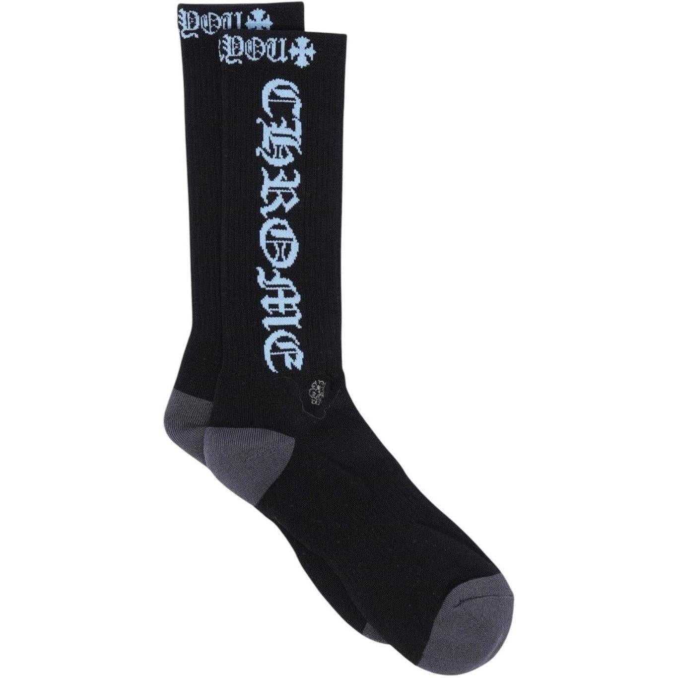 Chrome Hearts Fuck You Logo Socks Black Blue