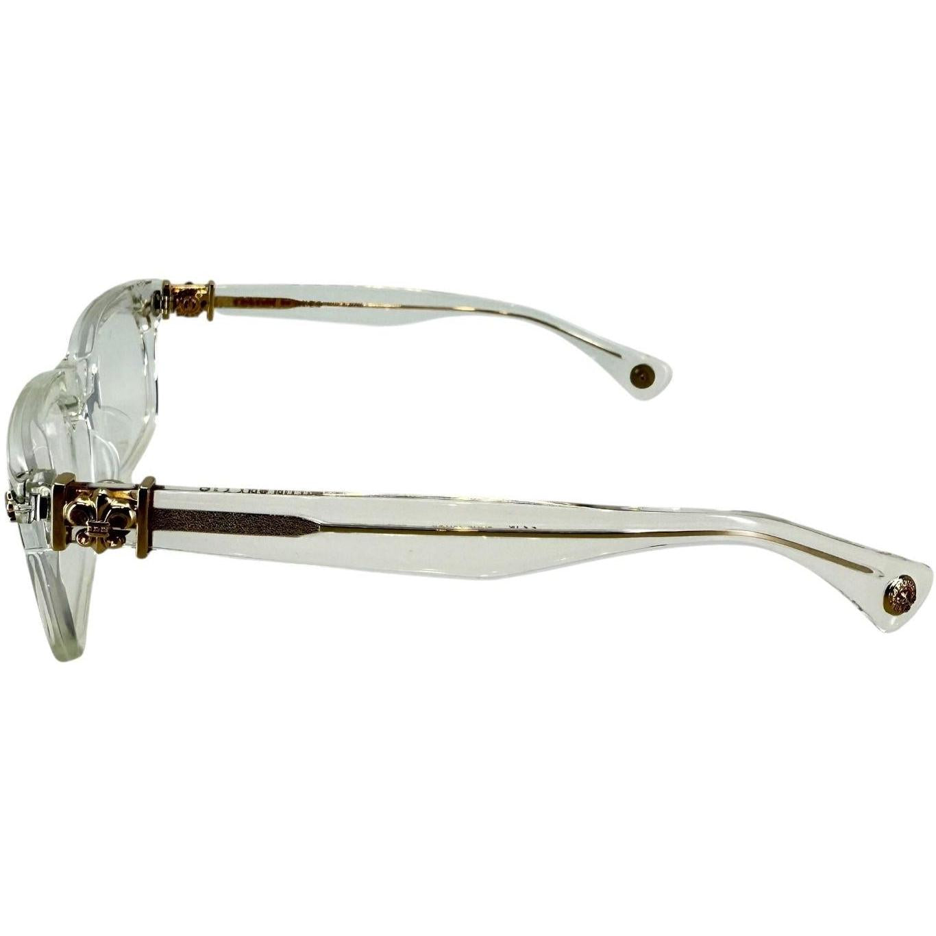 Chrome Hearts Gittin Any? Crystal/18k Gold Plated Glasses