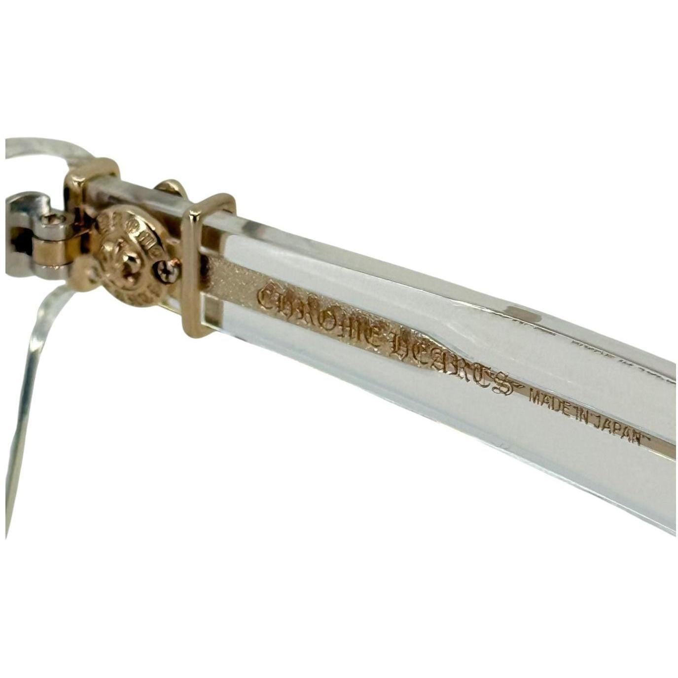 Chrome Hearts Gittin Any? Crystal/18k Gold Plated Glasses
