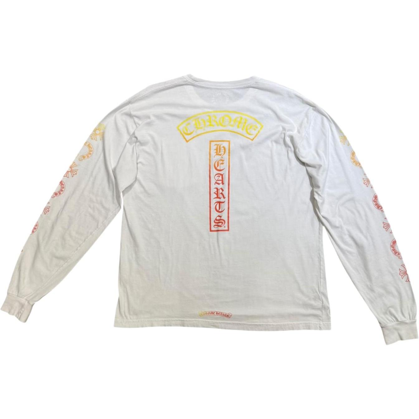 Chrome Hearts Gradient T-Bar Motif Pocket Long-Sleeve 'White'