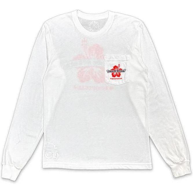 Chrome Hearts Honolulu Exclusive Hibiscus L/S Tee White
