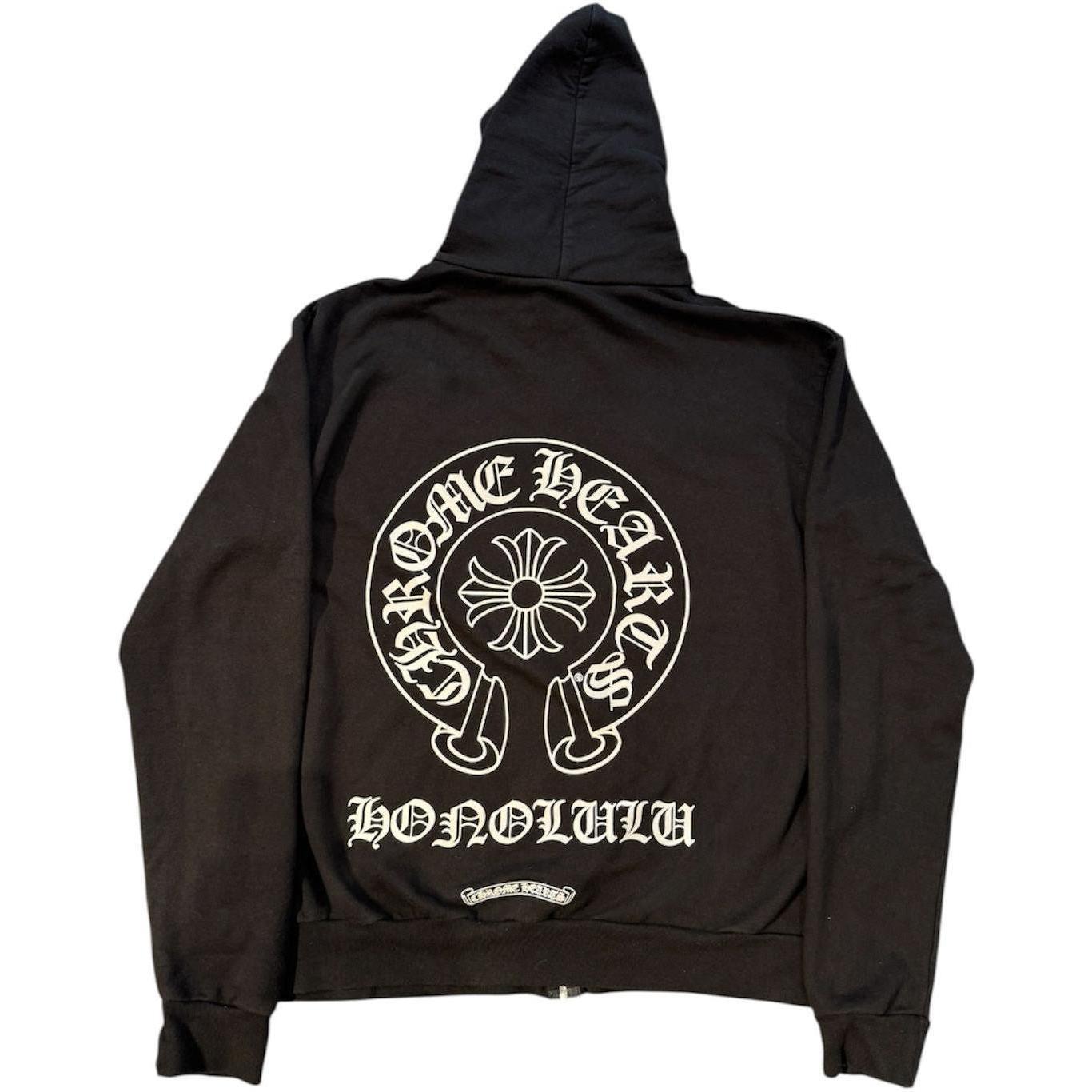 Chrome Hearts Honolulu Exclusive Zip Up Hoodie Black - Like New