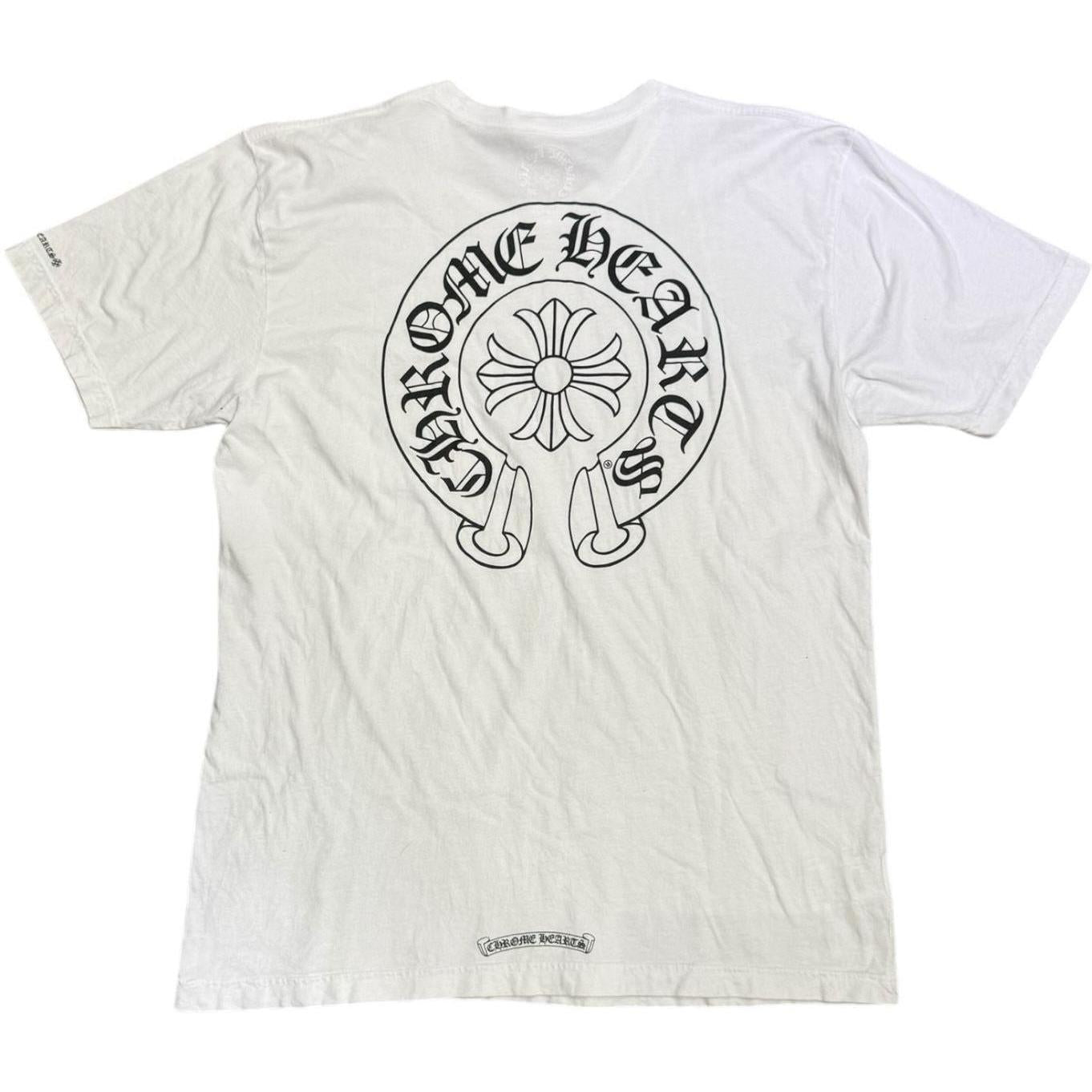 Chrome Hearts Horse Shoe Logo Pocket T-Shirt White - Lightly Used