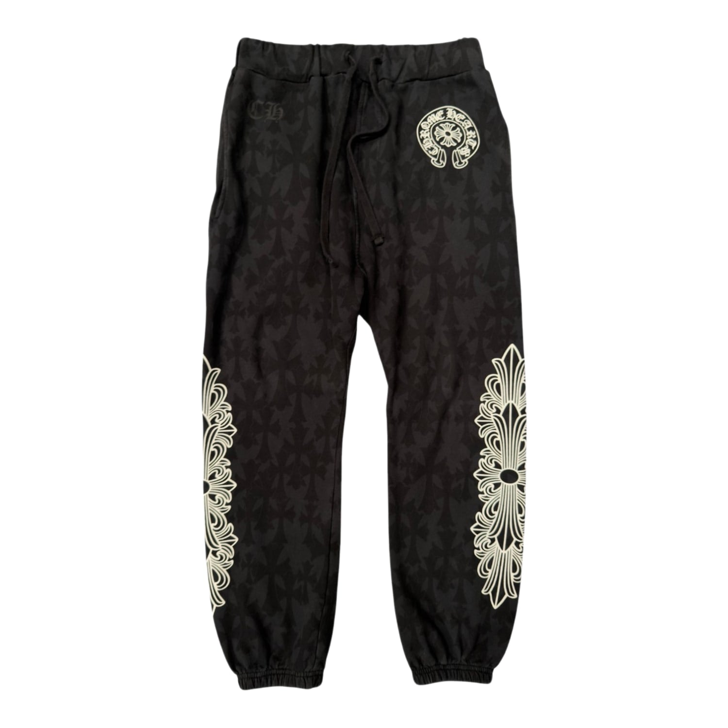 Chrome Hearts Horseshoe Floral Monogram Sweatpants