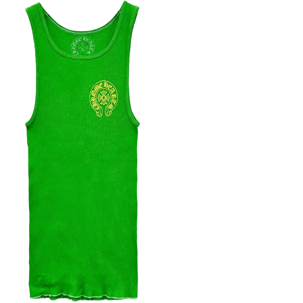 Chrome Hearts Horseshoe Rib Tank Top Green Yellow