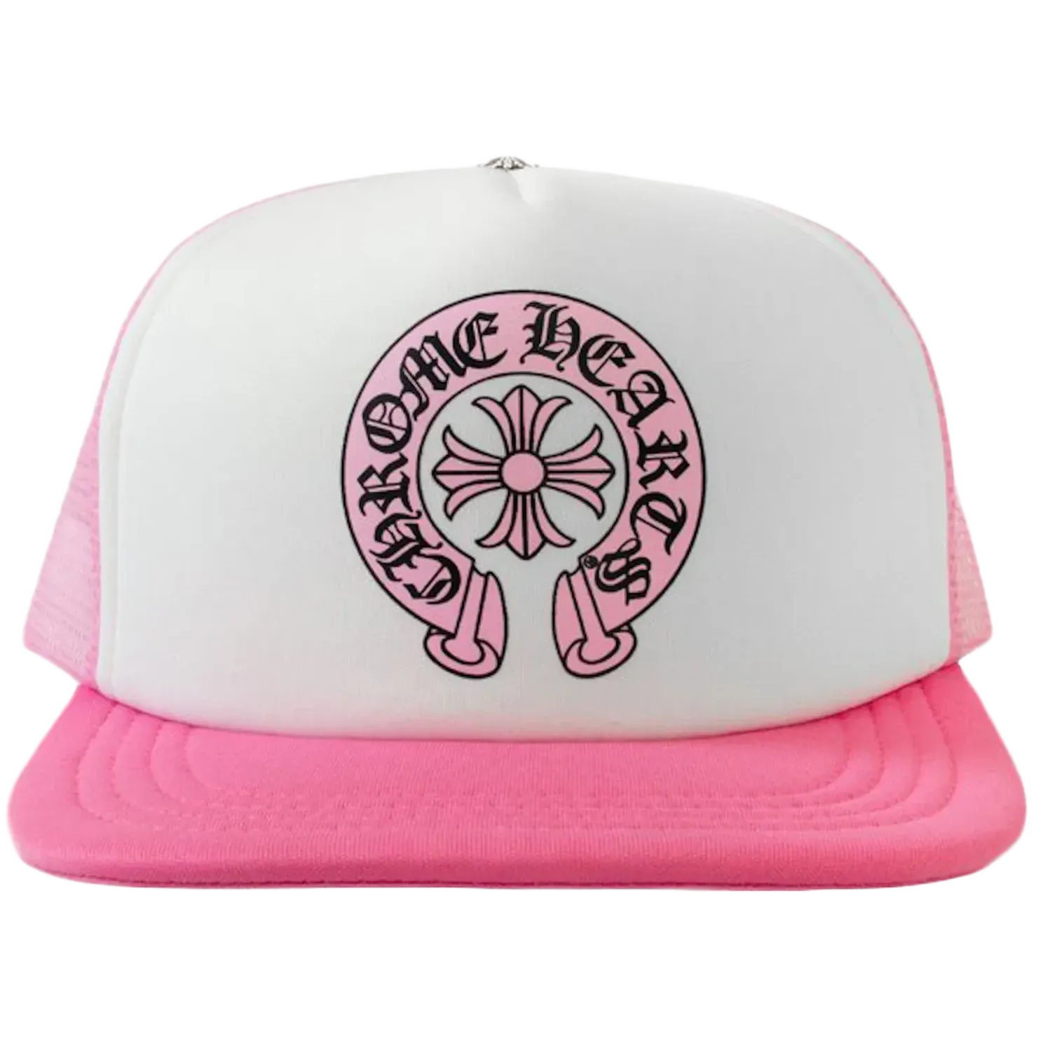 Chrome Hearts Horseshoe Trucker Hat Pink/White