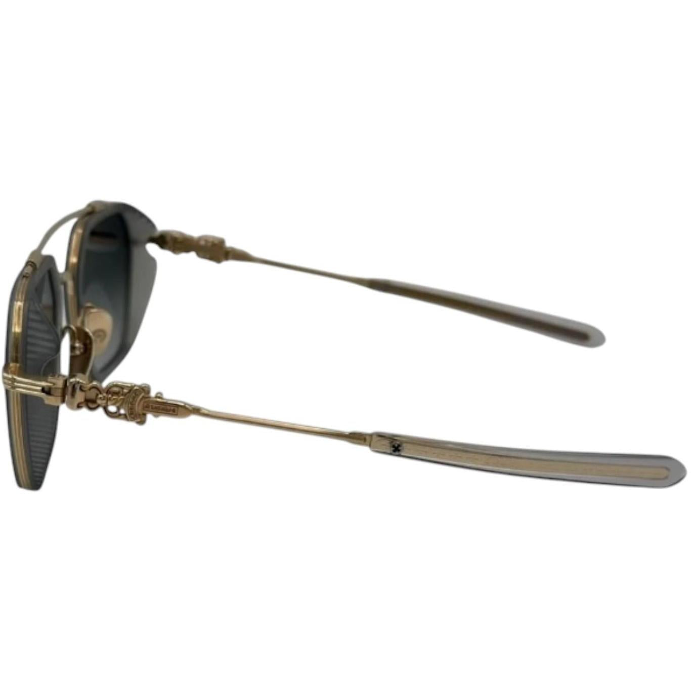 Chrome Hearts Hotation Grey/18k Gold Plated Sunglasses