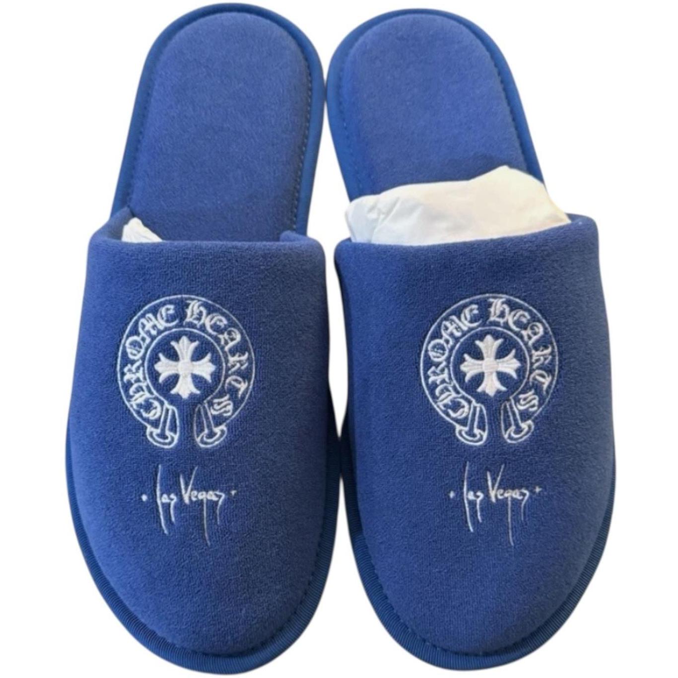 Chrome Hearts Hotel Slippers Las Vegas Exclusive Navy