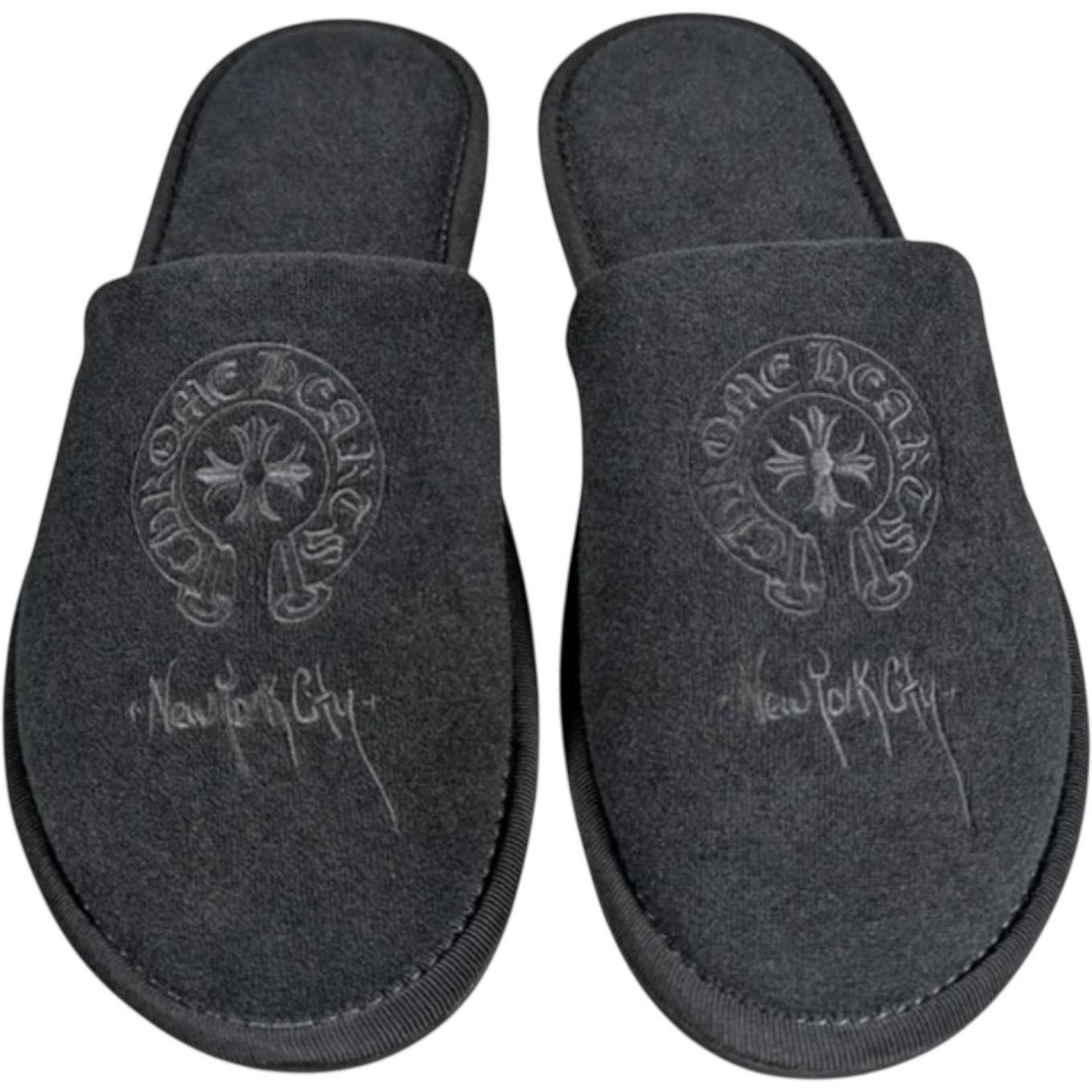 Chrome Hearts Hotel Slippers NYC Exclusive Black