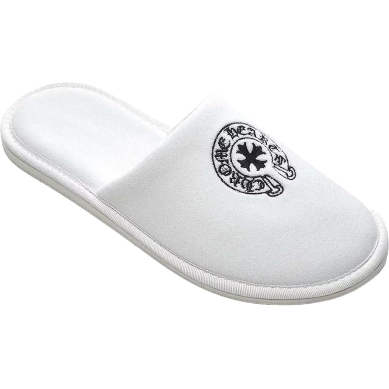 Chrome Hearts Hotel Slippers White
