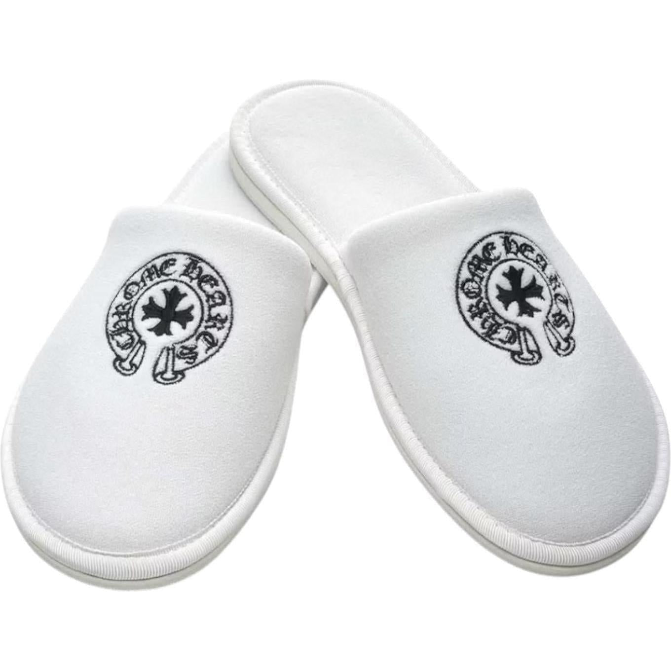 Chrome Hearts Hotel Slippers White