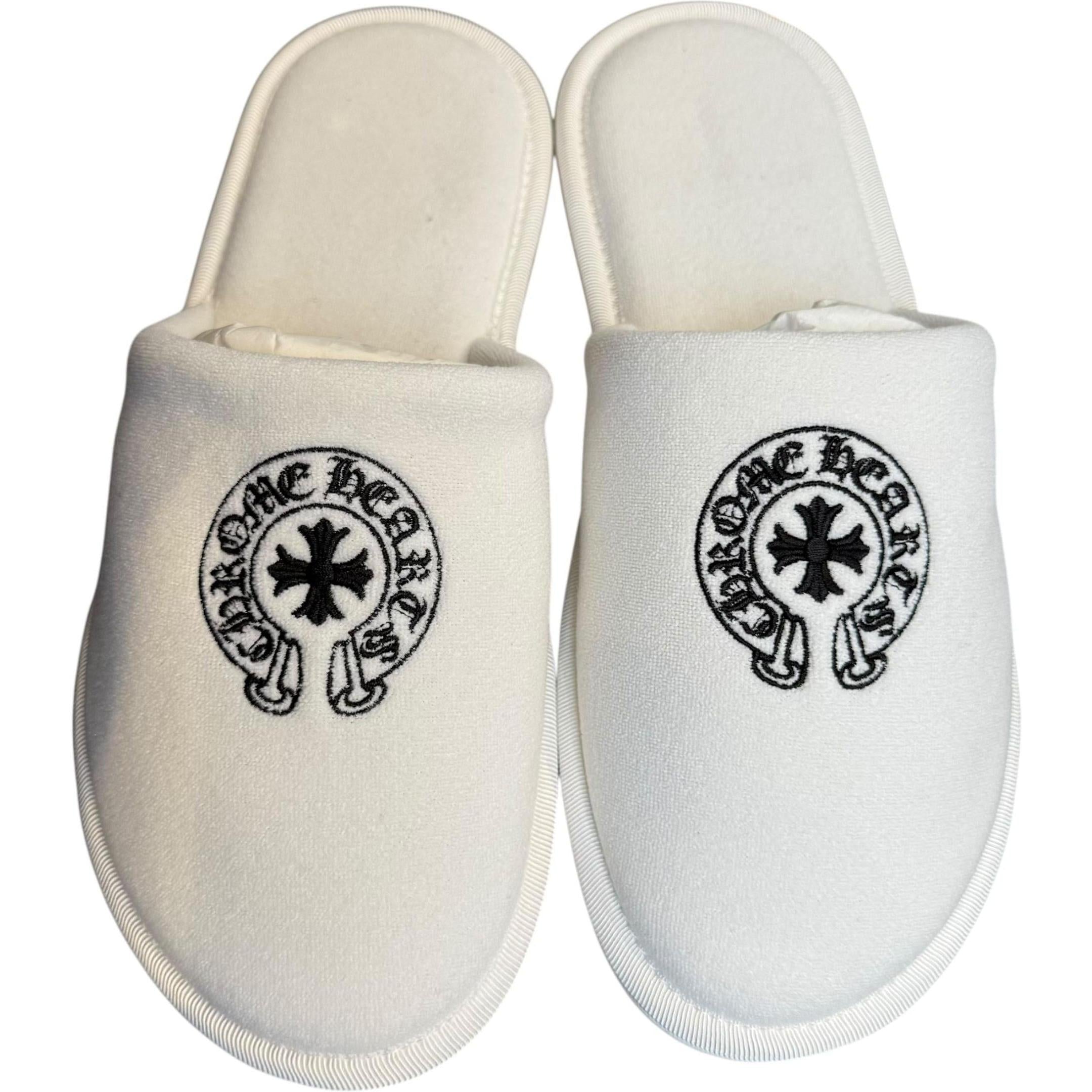 Chrome Hearts Hotel Slippers White