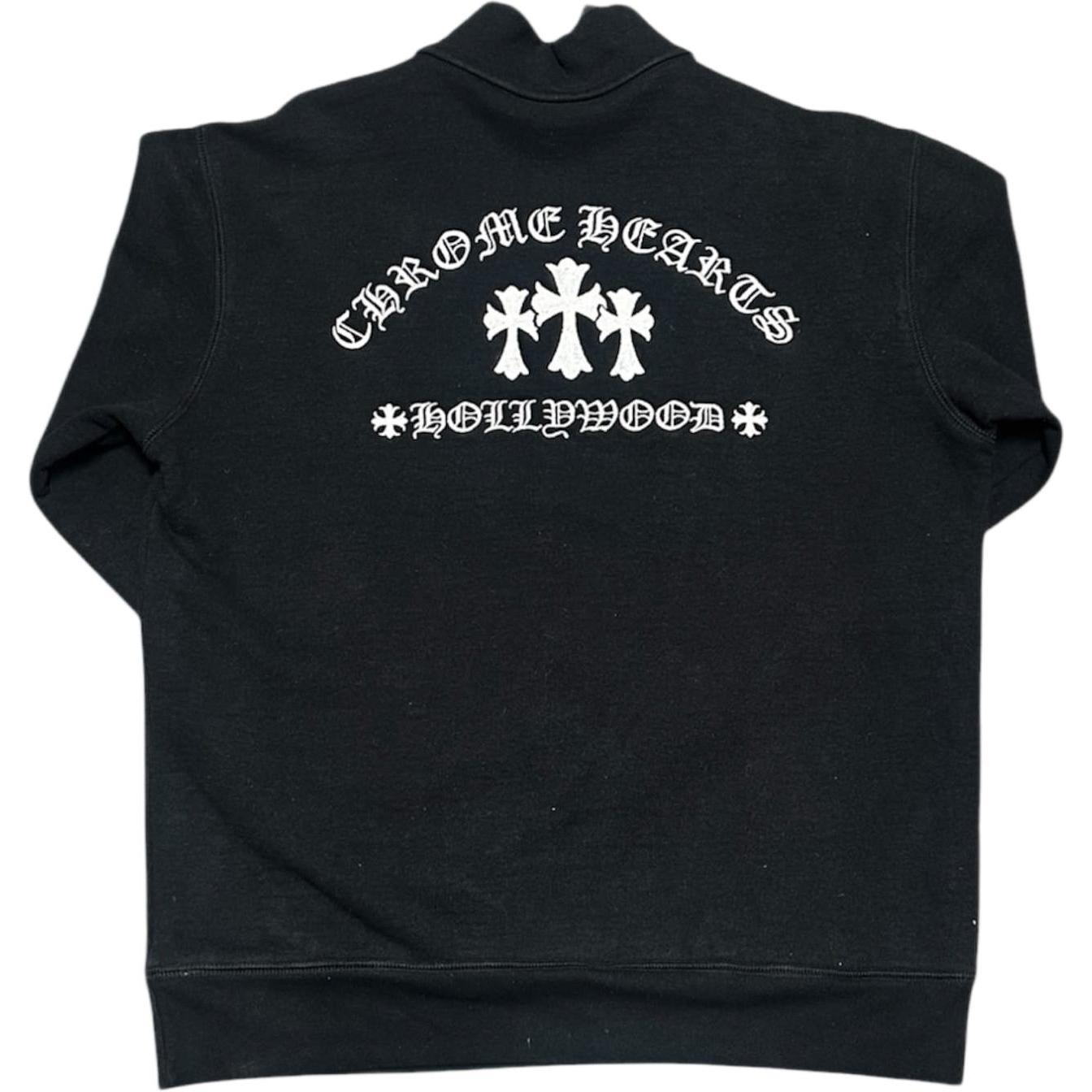 Chrome Hearts King Taco Embroidered Quarter Zip Black