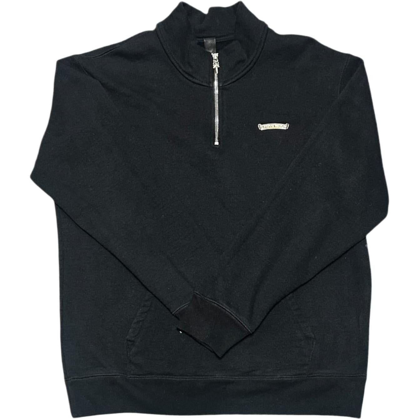 Chrome Hearts King Taco Embroidered Quarter Zip Black