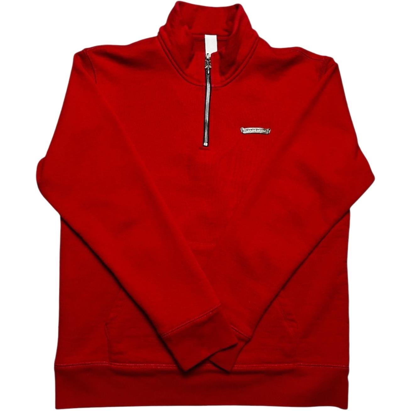 Chrome Hearts King Taco Embroidered Quarter Zip Red