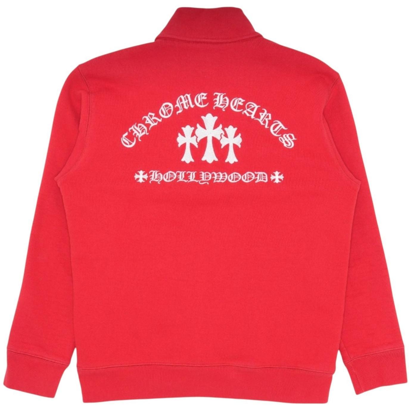 Chrome Hearts King Taco Quarter Neck Sweatshirt Red