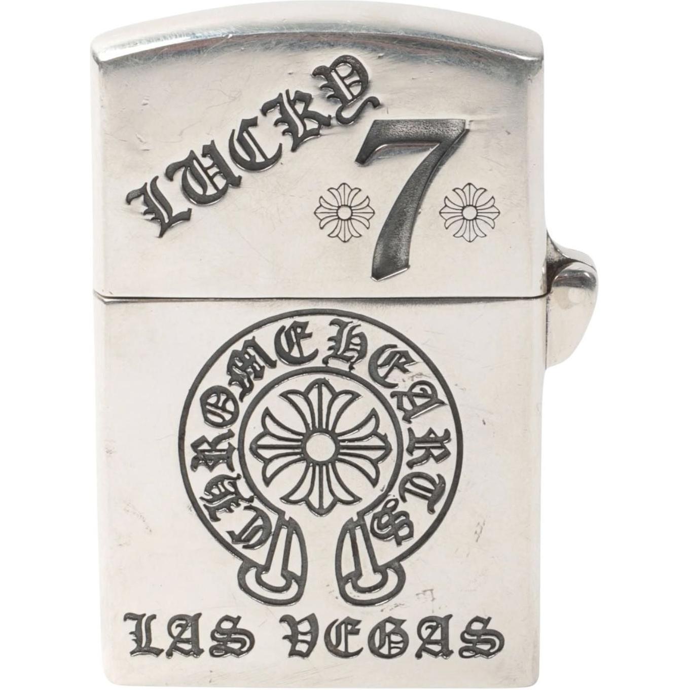 Chrome Hearts Las Vegas Lucky 7 Cross Zippo Lighter Case - Used