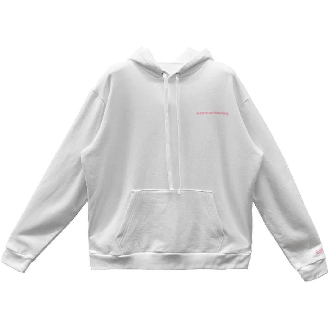 Chrome Hearts Laurie Lynn Stark Hoodie Love You Photo Hoodie White Pink