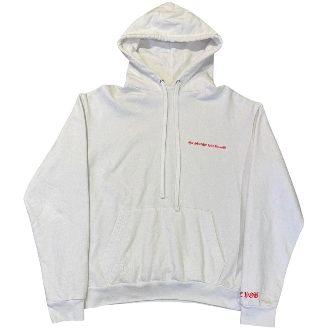 Chrome Hearts Laurie Lynn Stark "Love You" Portrait Red Letter Hoodie - Like New