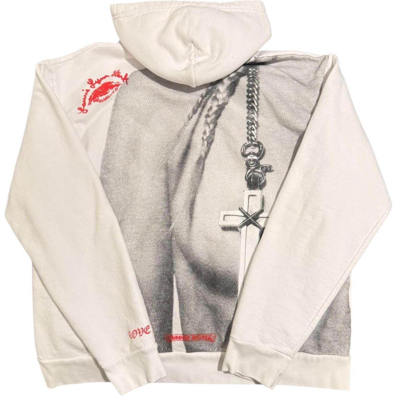 Chrome Hearts Laurie Lynn Stark "Love You" Portrait Red Letter Hoodie - Like New