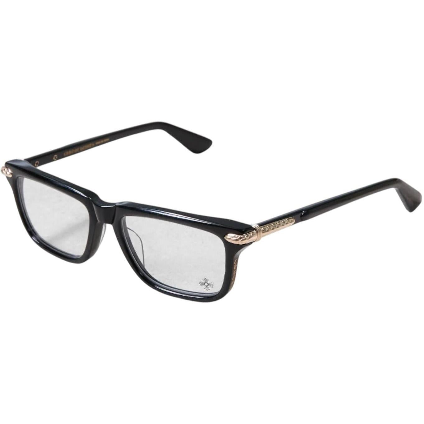 Chrome Hearts Little Dinger Black/18k Gold Plated Glasses