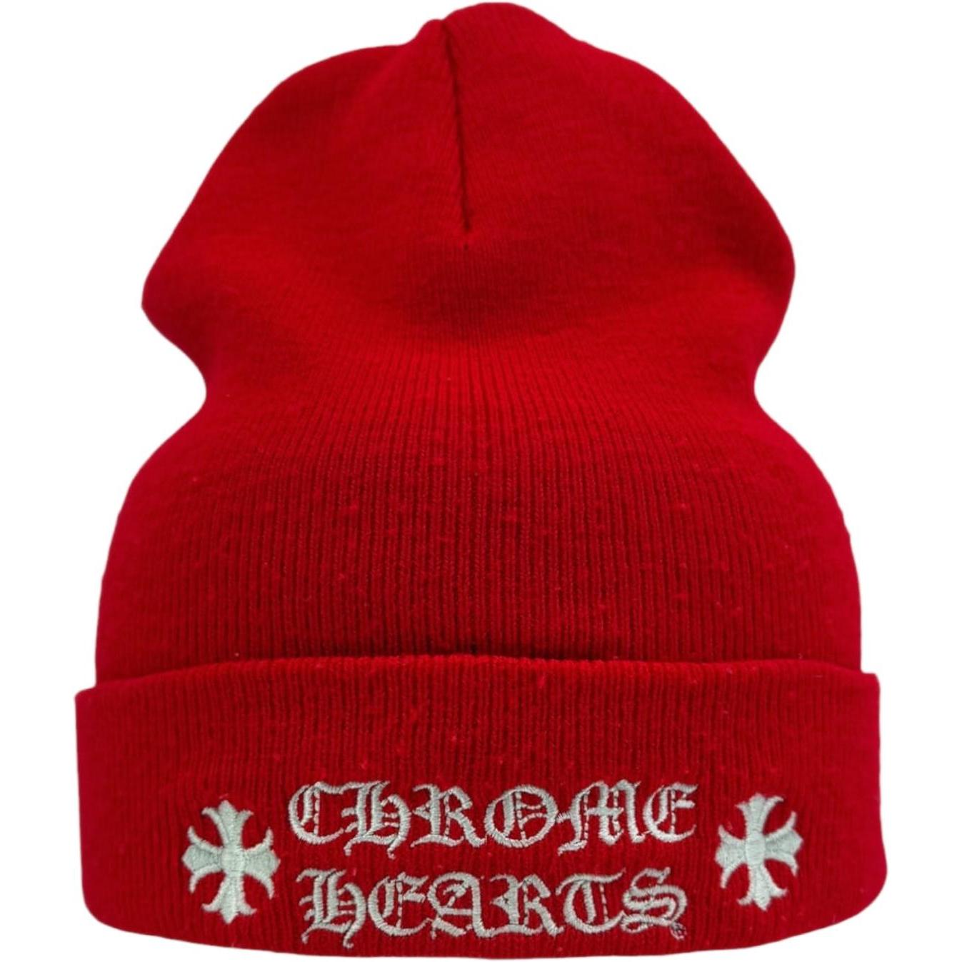 Chrome Hearts Logo Beanie Red