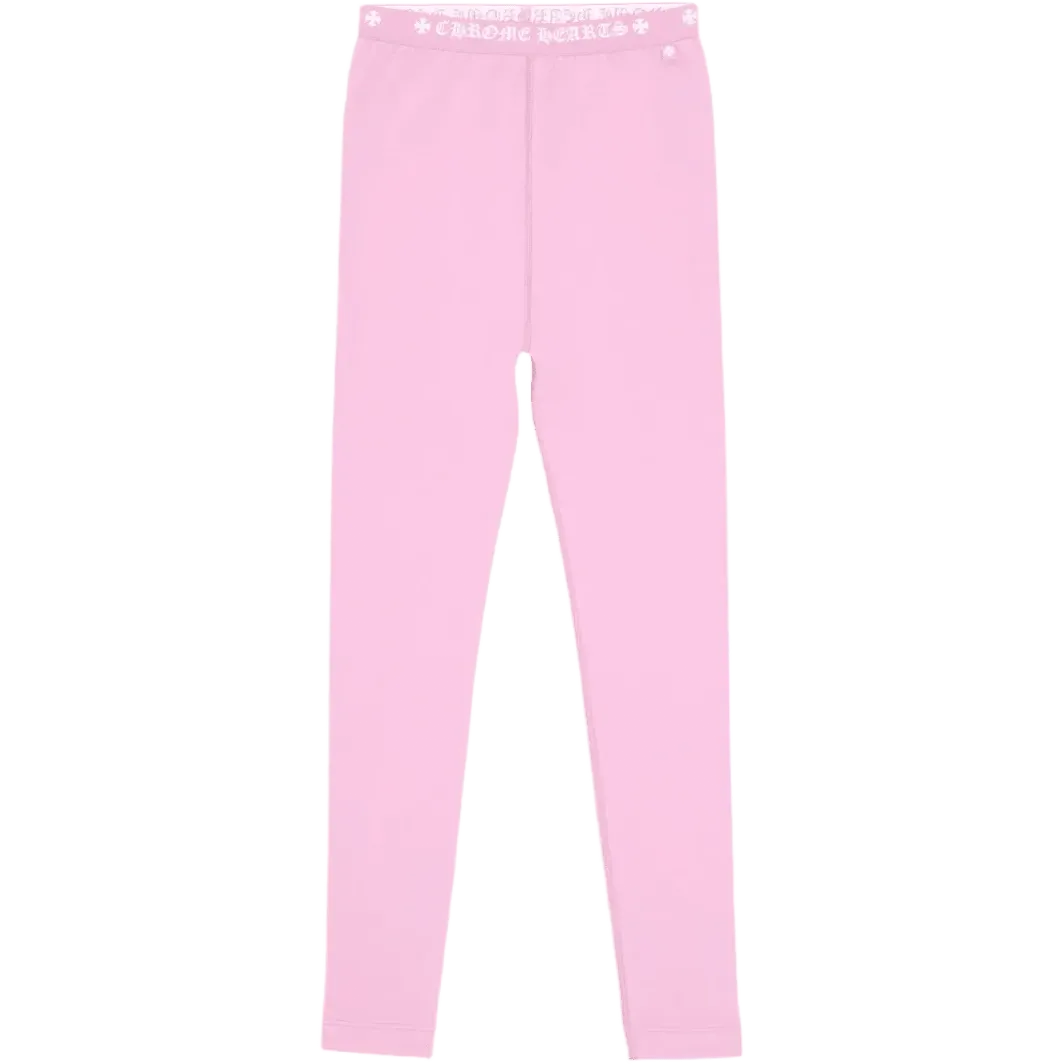 Chrome Hearts Logo Leggings Baby Pink
