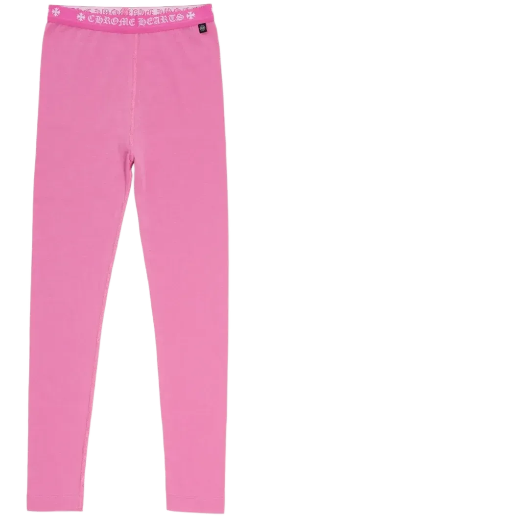 Chrome Hearts Logo Leggings Pink