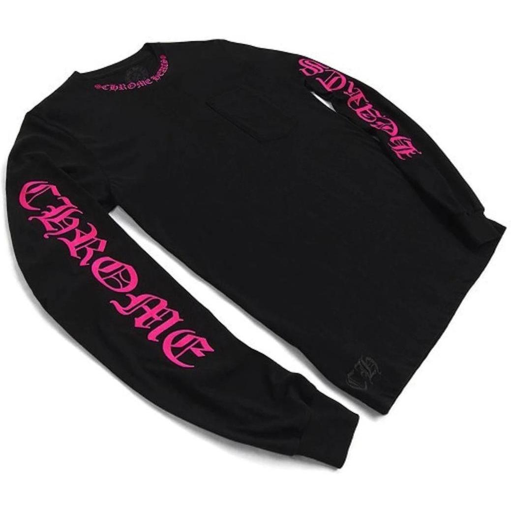 Chrome Hearts Long Sleeve Pocket Crew Hot Pink/Black