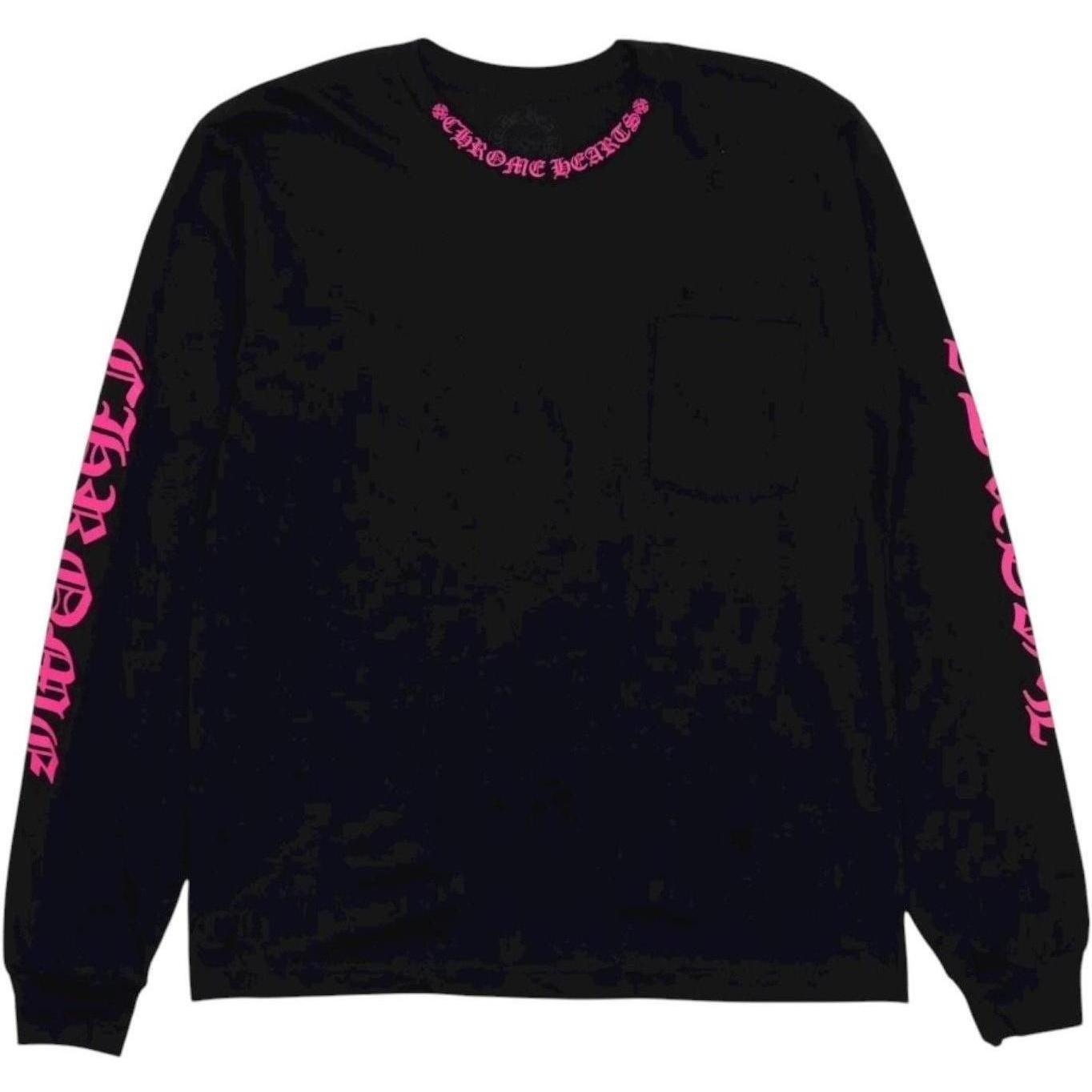 Chrome Hearts Long Sleeve Pocket Crew Hot Pink/Black