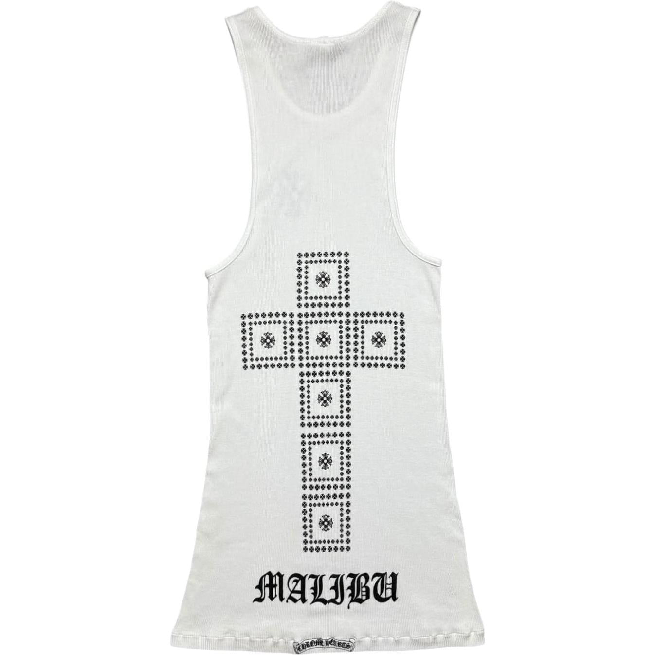 Chrome Hearts Malibu Exclusive Cross Tank Top White