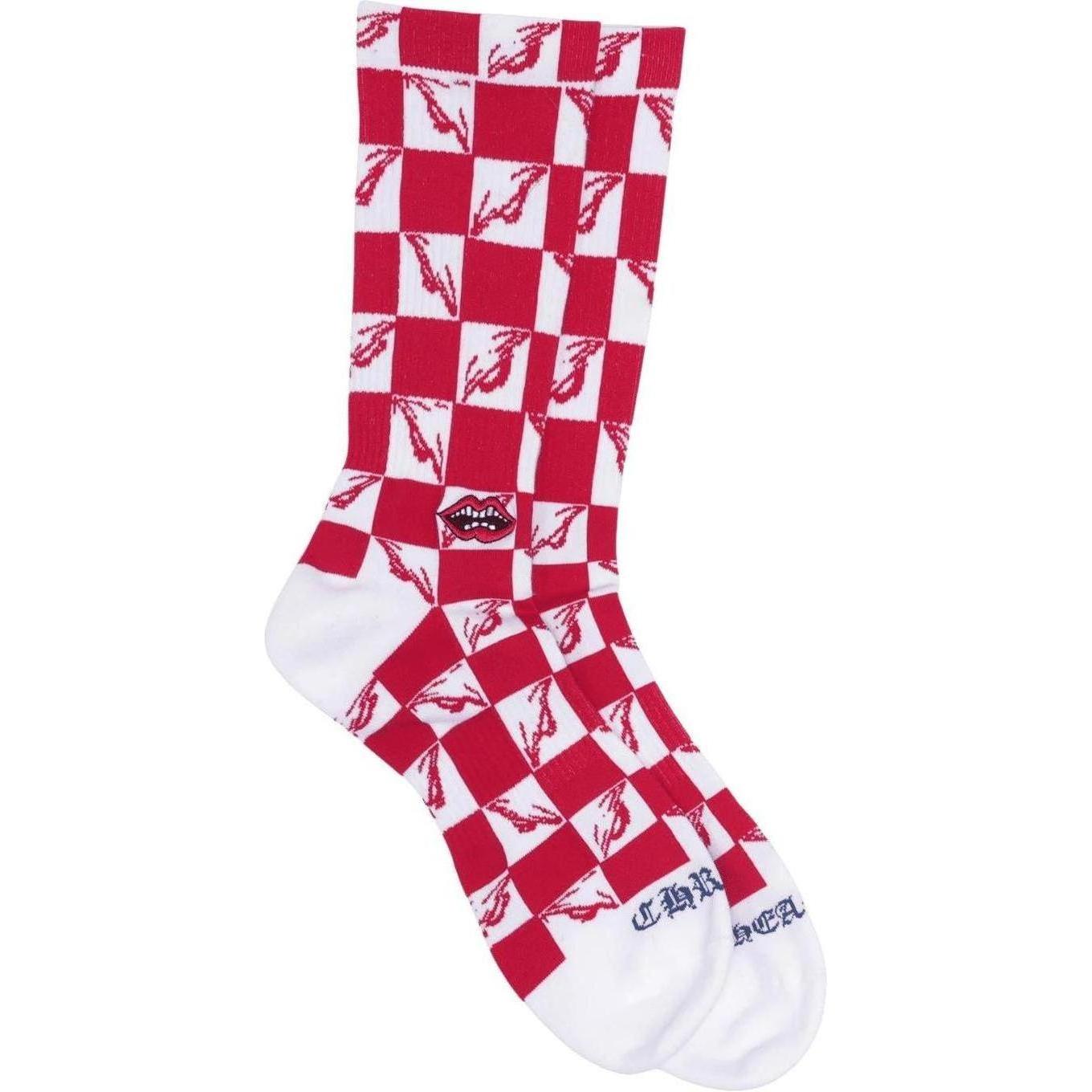 Chrome Hearts Matty Boy 99 Eyes Socks Red