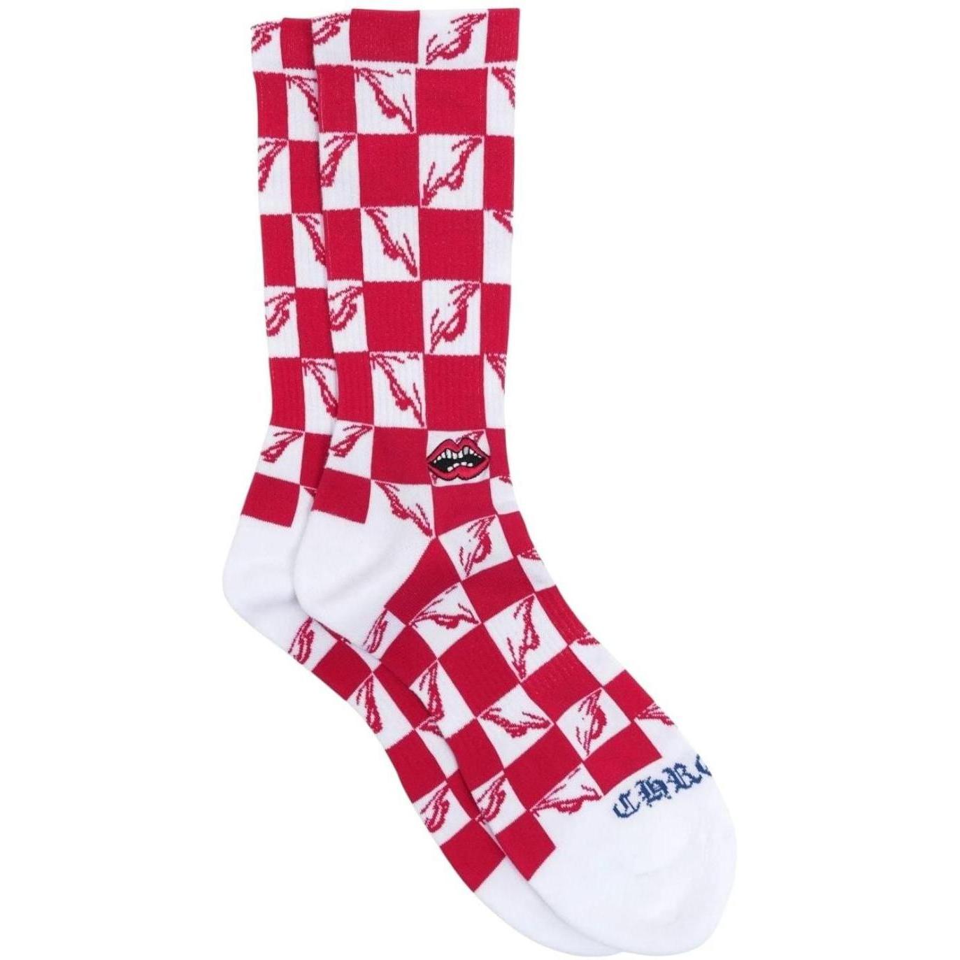 Chrome Hearts Matty Boy 99 Eyes Socks Red
