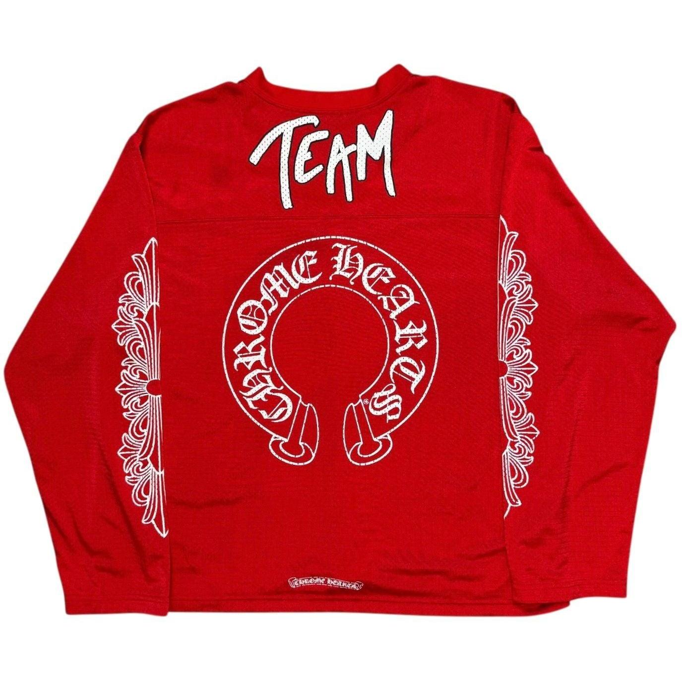 Chrome Hearts Matty Boy Form Mesh Stadium Longsleeve Jersey Red - Lightly Used