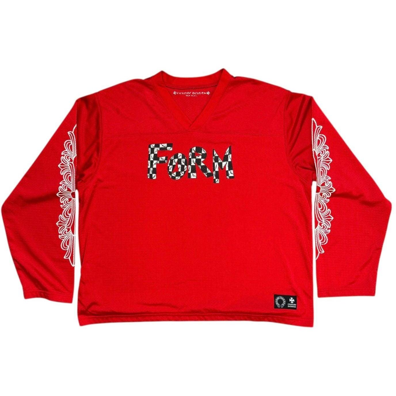 Chrome Hearts Matty Boy Form Mesh Stadium Longsleeve Jersey Red - Lightly Used