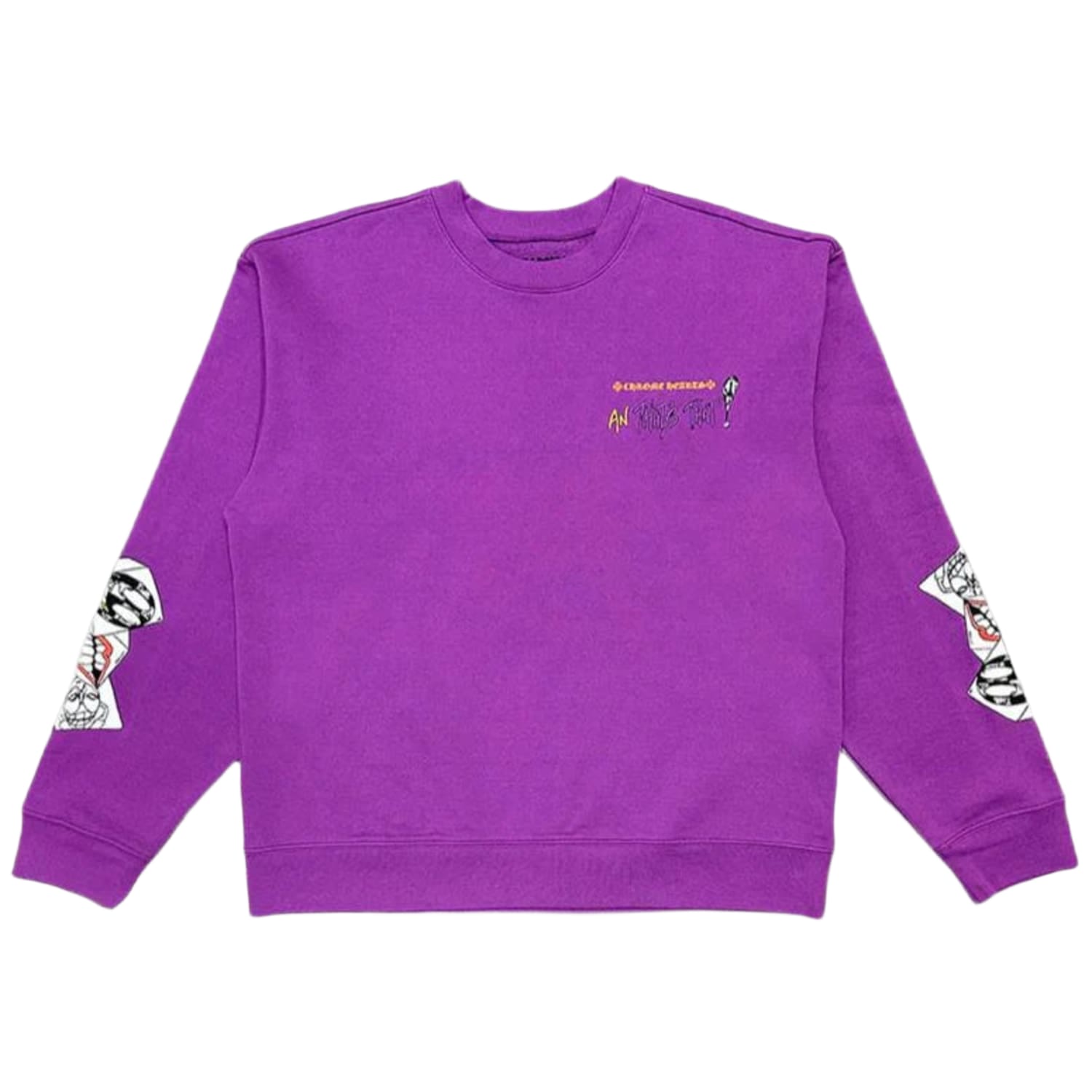 Chrome Hearts Matty Boy I Want More Not Less Crewneck Purple
