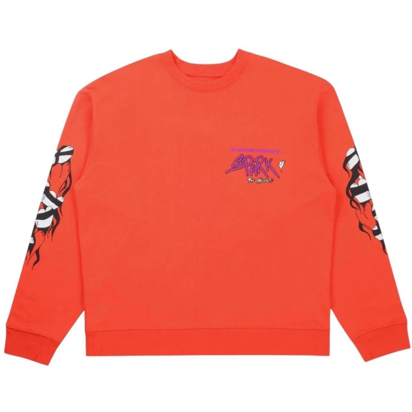 Chrome Hearts Matty Boy Sadistic Lipstick Crewneck Orange