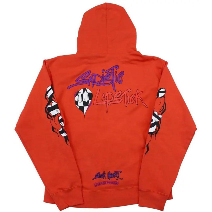 Chrome Hearts Matty Boy Sadistic Lipstick Hoodie Orange