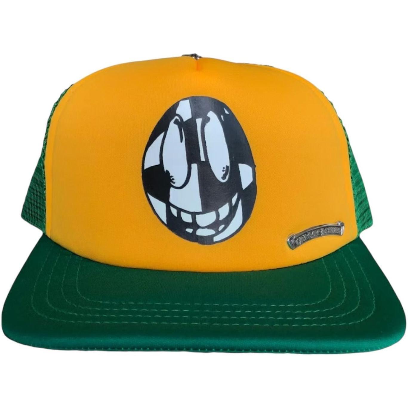Chrome Hearts Matty Boy Sex Records Smiley Trucker Hat Green/Yellow