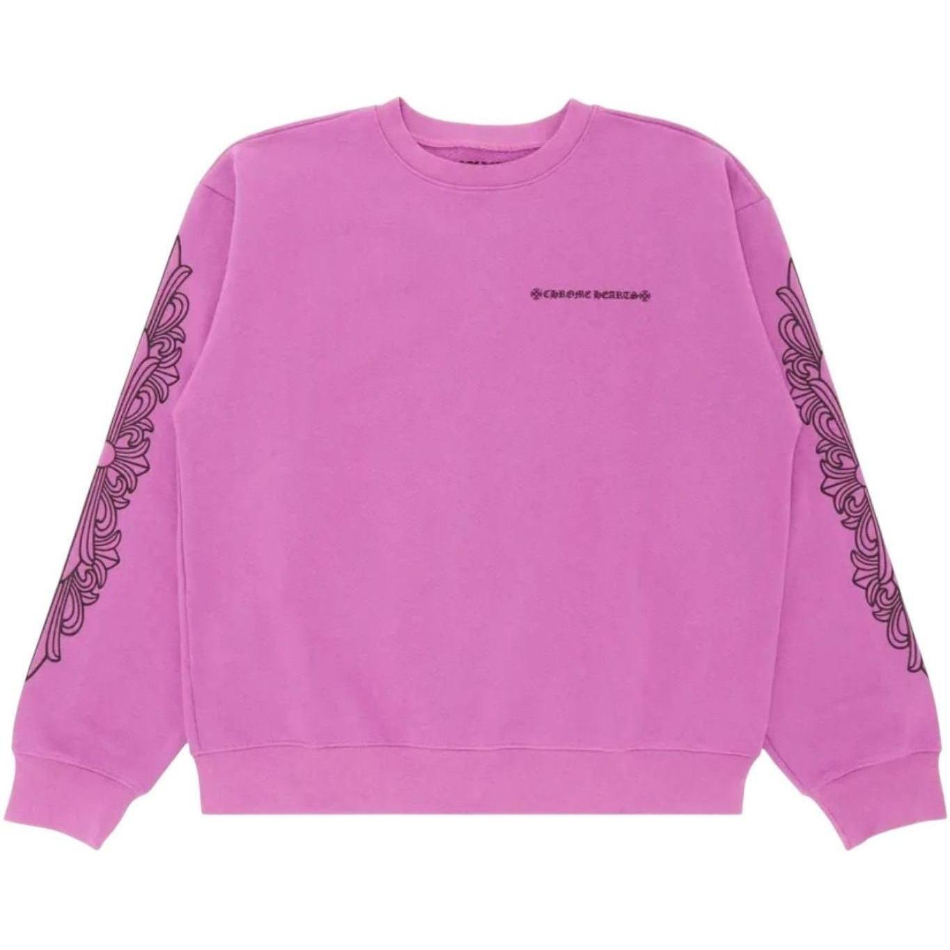 Chrome Hearts Matty Boy Spider Web Crewneck Sweatshirt Purple