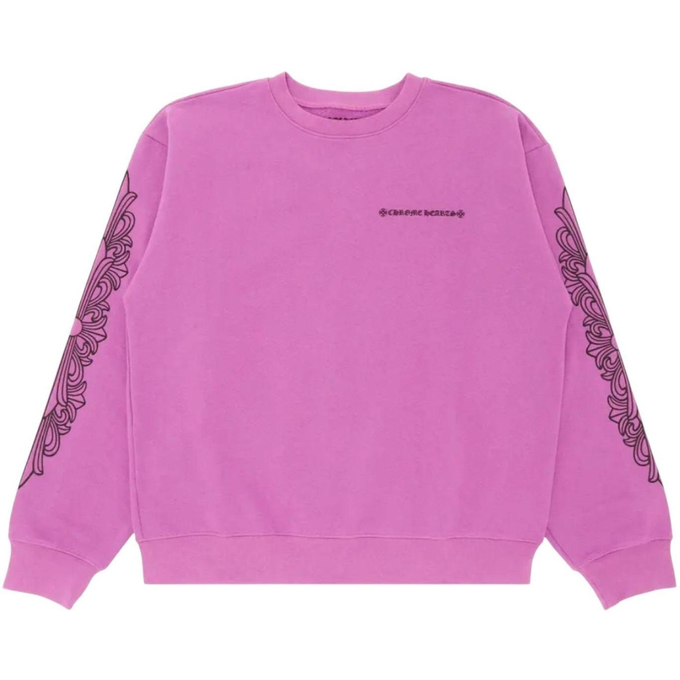 Chrome Hearts Matty Boy Spider Web Crewneck Sweatshirt Purple